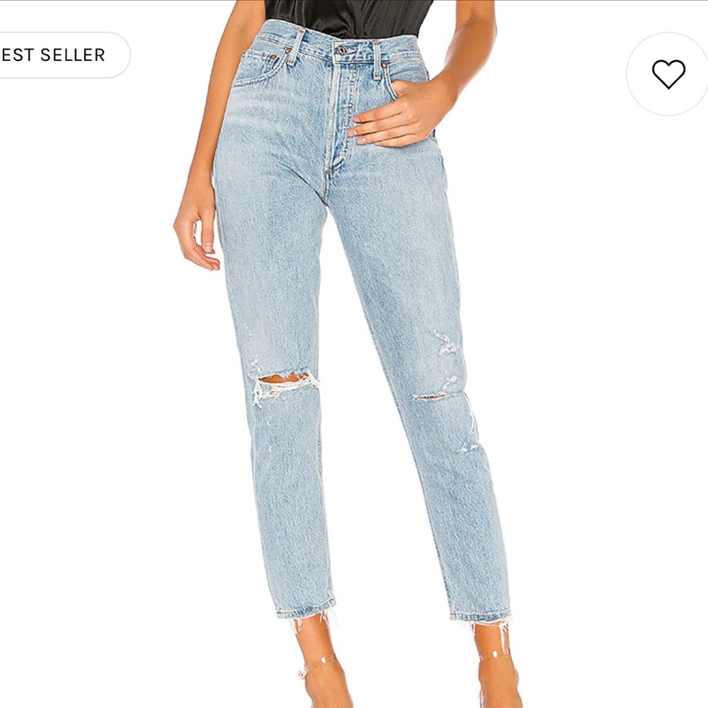 Worn once AGOLDE Jamie jeans in shakedown